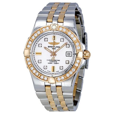 breitling white womens watch|Breitling galactic women's watch.